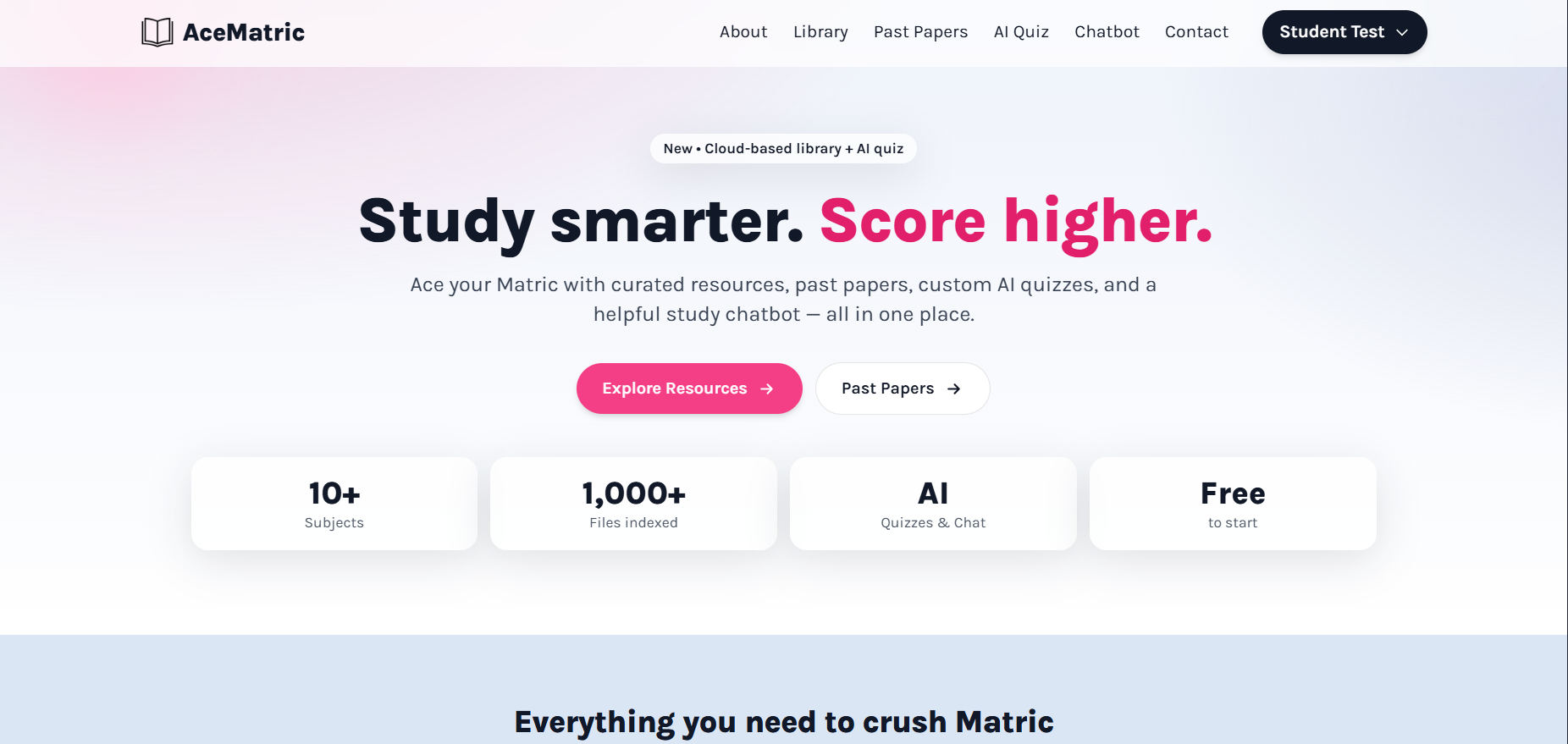 AceMatric website preview