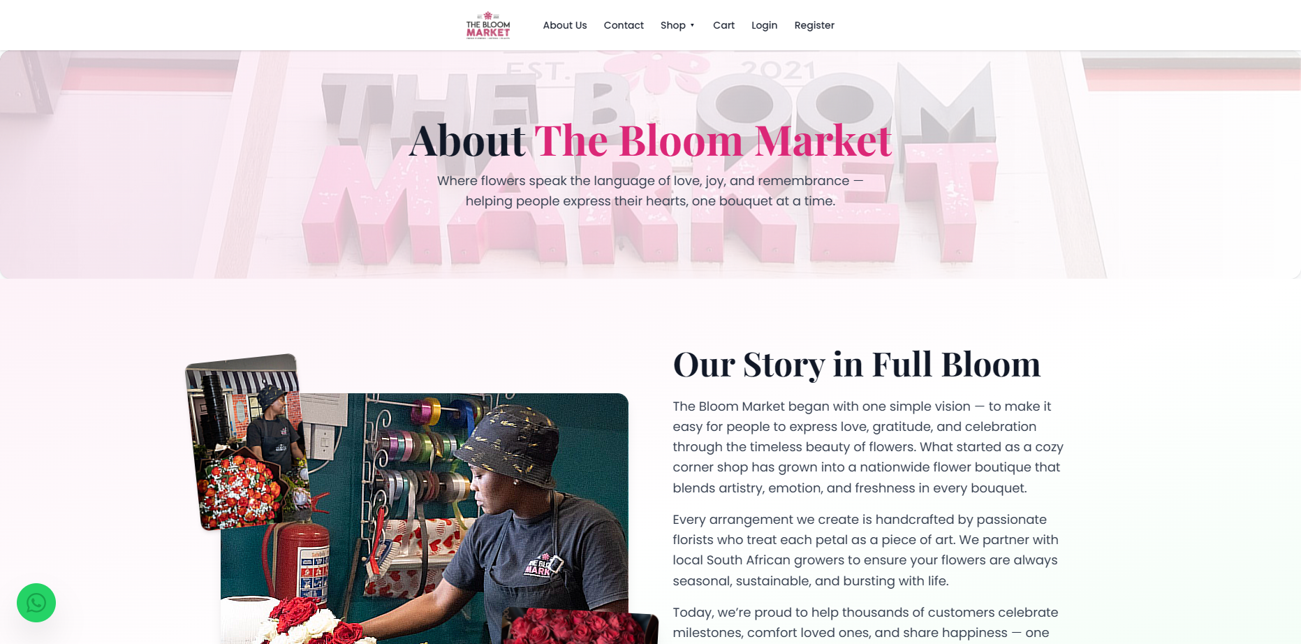 The Bloom Market e-commerce store with Ikhokha payments by ZyroBit Digital